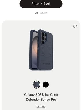 OtterBox Defender Series Pro Case for Galaxy S26 Ultra - Black New No Box.